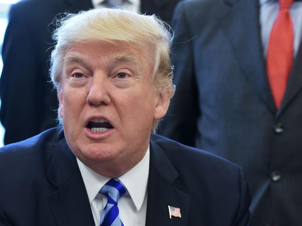 El presidente de Estados Unidos, Donald Trump, este viernes en el Despacho Oval de la Casa Blanca.