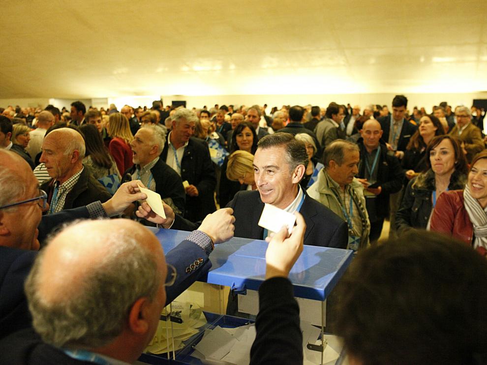 Congreso autonómico del PP en el Palacio de los Congresos de Zaragoza.