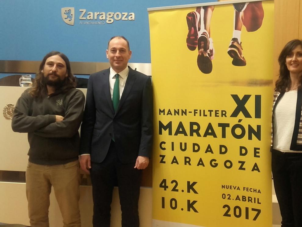 Presentación del Maratón Mann Filter Ciudad Zaragoza, este martes.