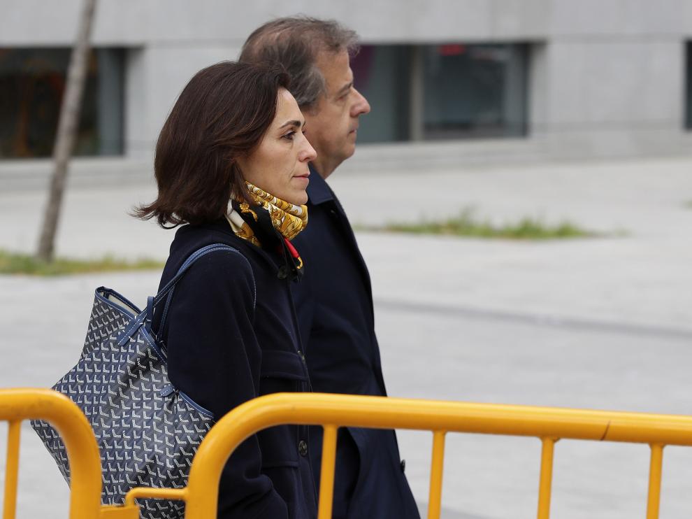 Mireia Pujol, hija del expresidente catalán Jordi Pujol, este martes en la Audiencia Nacional.