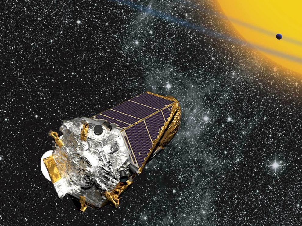 Recreación artística del telescopio espacial Kepler, el mayor descubridor de planetas extrasolares hasta el momento