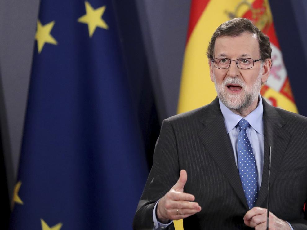 Mariano Rajoy en rueda de prensa este miércoles en La Valeta (Malta).