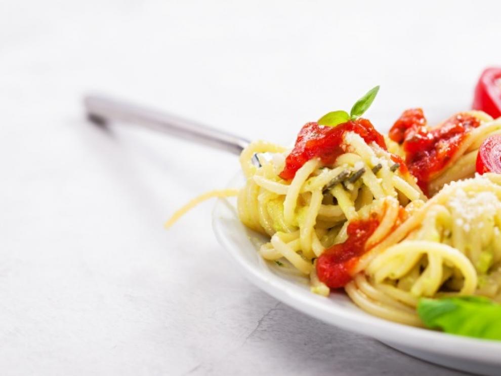 Un plato de pasta resuelve el menú diario.