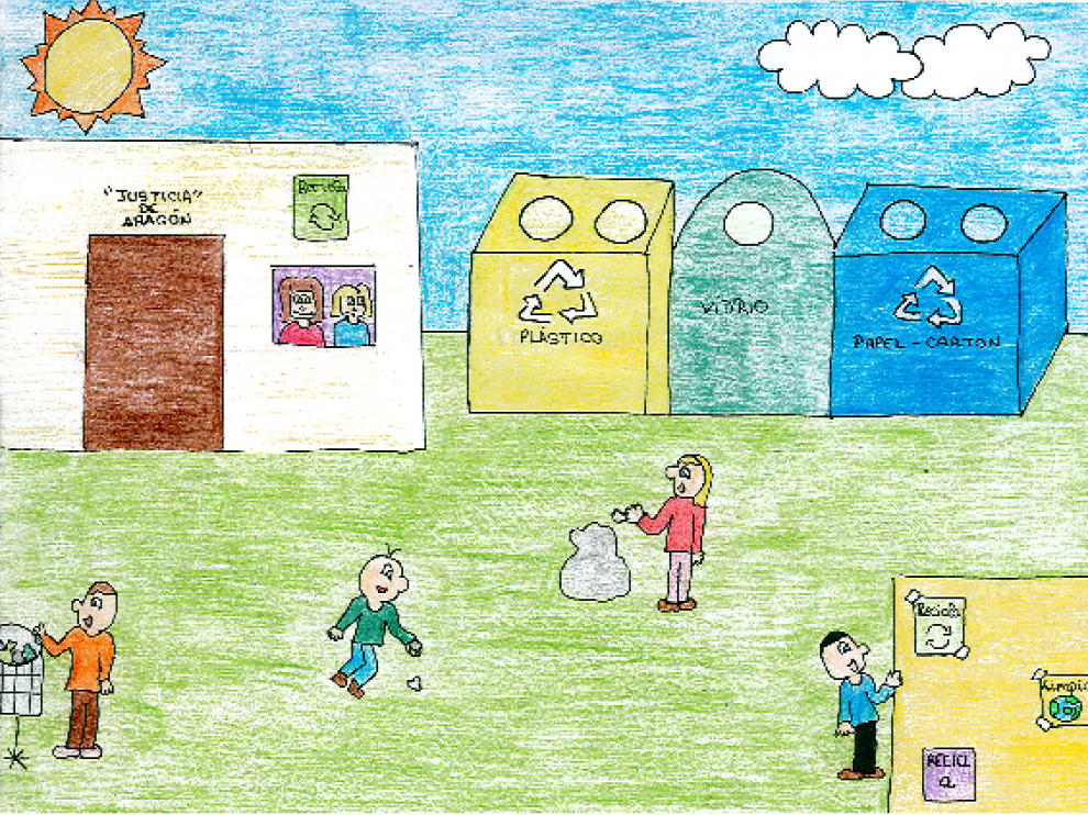 Imagen del relato 'Escúchame', realizado por los alumnos de sexto de Primaria del colegio El Justicia de Aragón (Alcorisa).