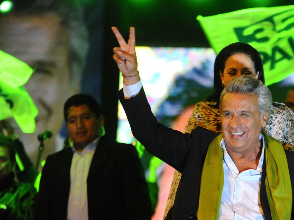 Candidato del movimiento de izquierda Alianza País, Lenín Moreno.