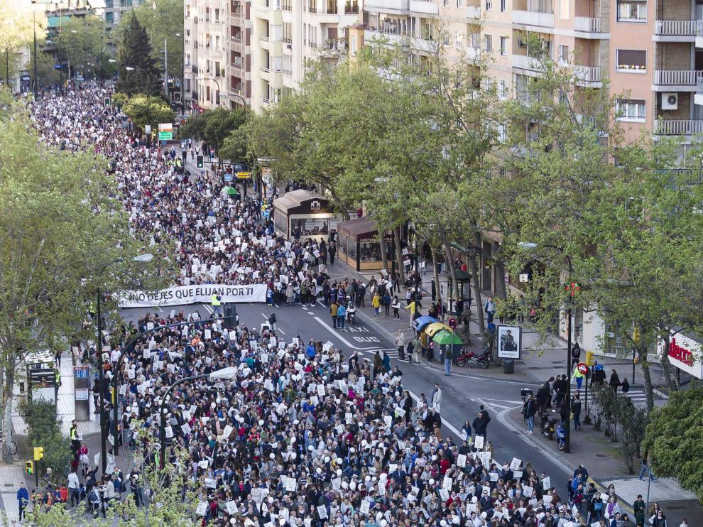 Protesta de la escuela concertada en Zaragoza.