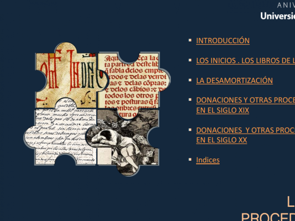 Logo de la exposición 'Libros y procedencias: historia de una colección'.