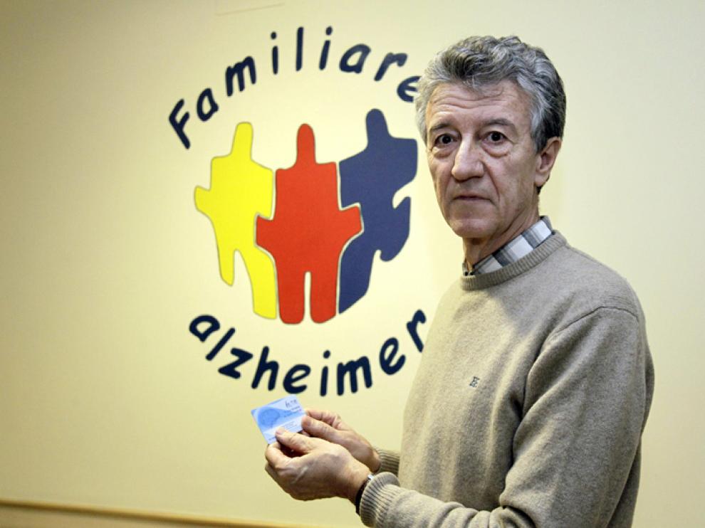 José Luis Ortega García, en la sede de Alzheimer Soria