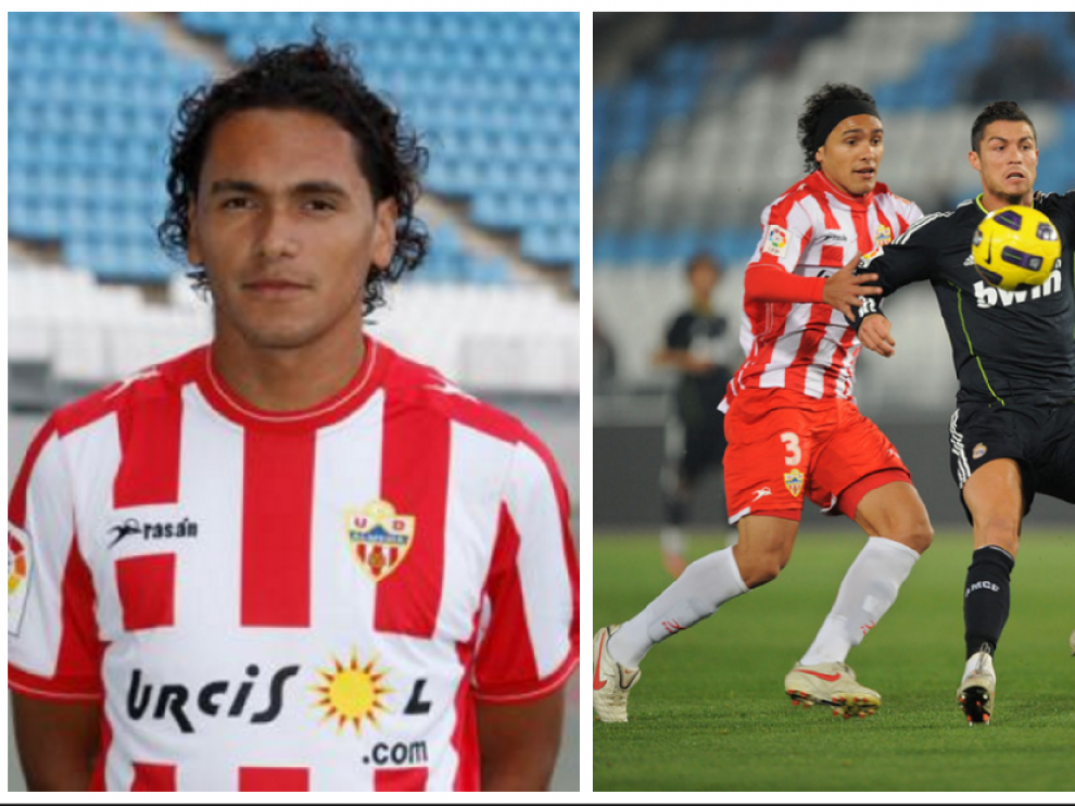 Marcelo Silva en su primera etapa en el Almería, en 2010, con solo 21 años, pelo largo y cara juvenil. En sus primeros pasos en España marcó a Messi y Cristiano Ronaldo en sus enfrentamientos contra el Barcelona y el Real Madrid.