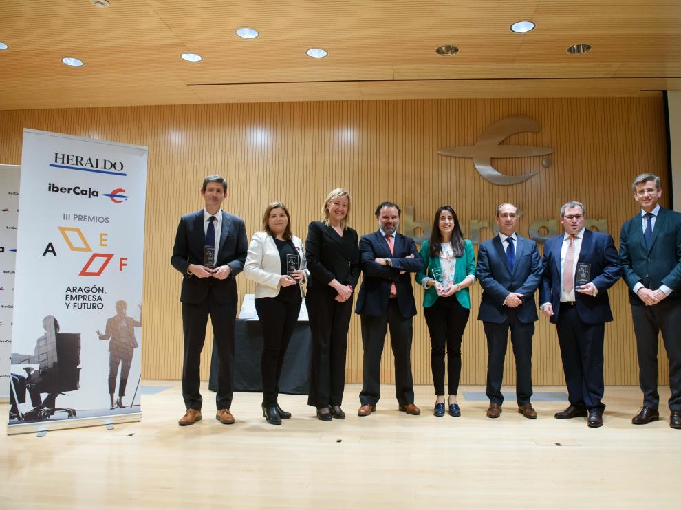 Javier Pemán (Syral), Elena Gª-Lechuz (Libelium), Marta Gastón, Fernando de Yarza, Laura Rubio (Airfal), José Ignacio Oto, Pablo Murillo (Dynamical) y Mikel Iturbe.