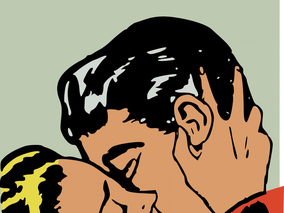 Un beso de cine.