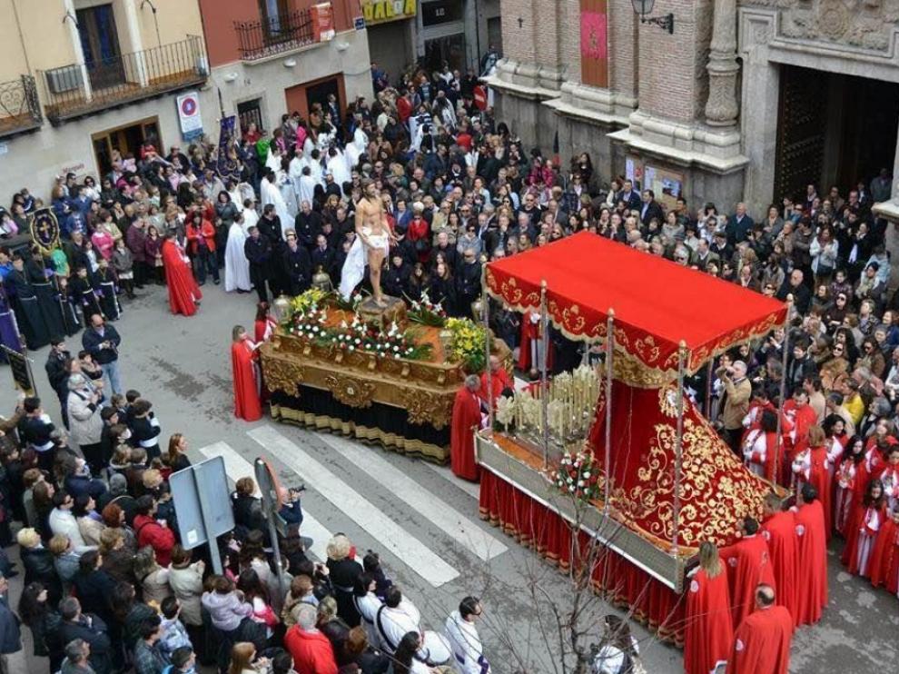 Una procesión de la Semana Santa de Calatayud.