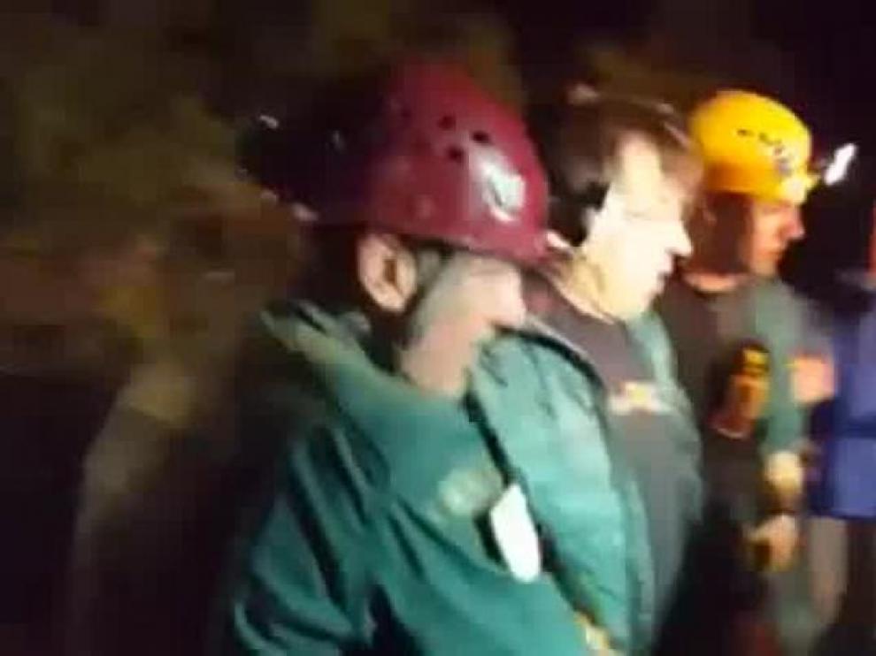 Rescatado con vida un espeleo-buceador que llevaba tres días atrapado