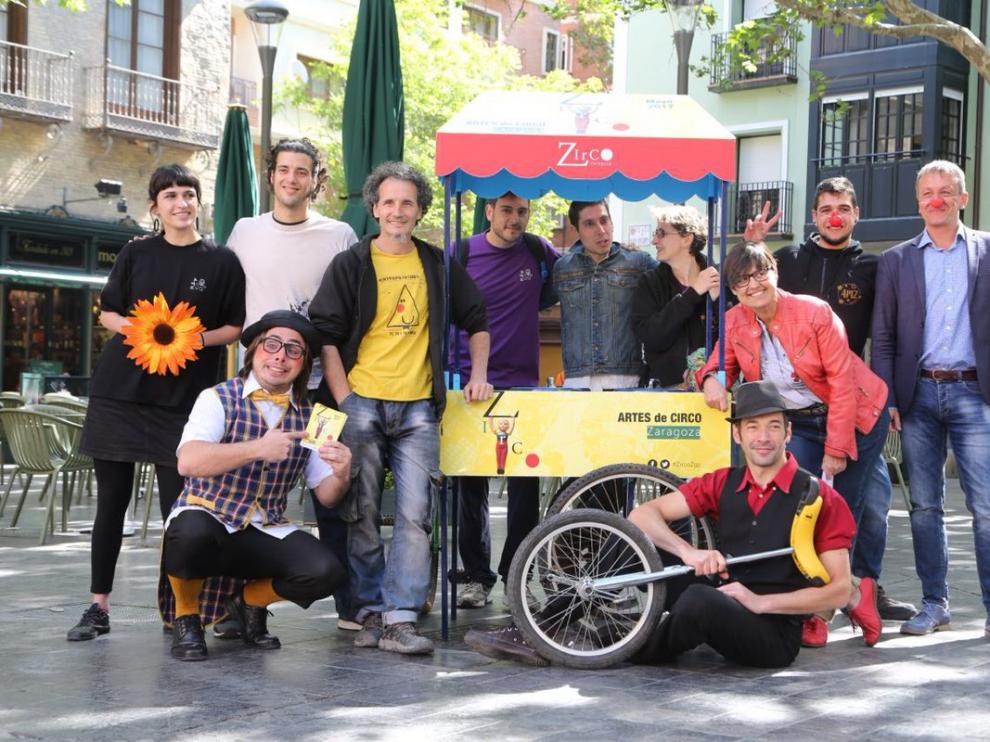 Zirco se ha presentado este martes en la plaza de San Felipe de Zaragoza