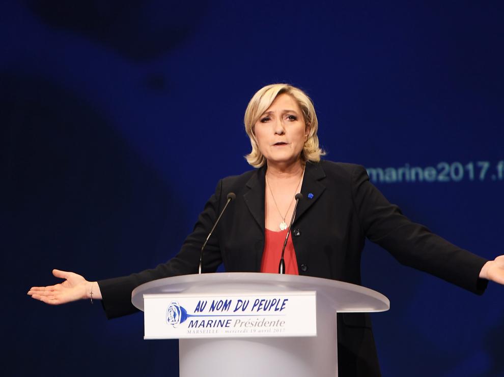 Marine Le Pen este miércoles en Marsella.