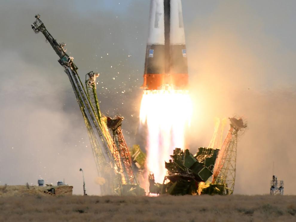 La nave rusa Soyuz MS-04 despega rumbo a la Estación Espacial Internacional