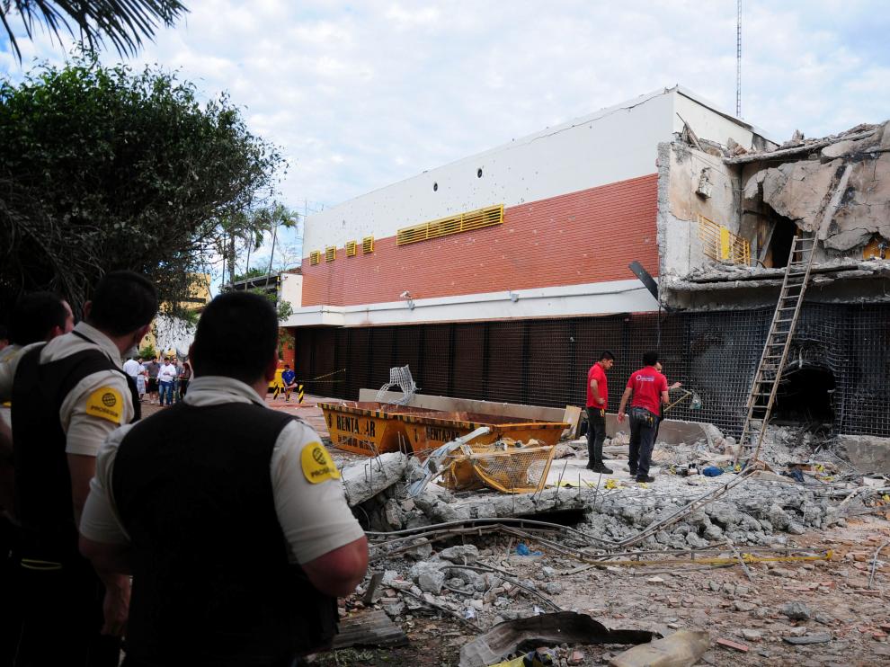 Así quedó la oficina de Prosegur en Ciudad del Este.