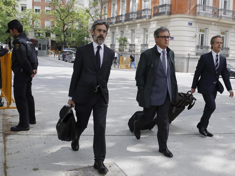 Jordi Pujol Ferrusola, el primogénito del expresidente catalán, antes de comparecer este martes en la Audiencia Nacional.