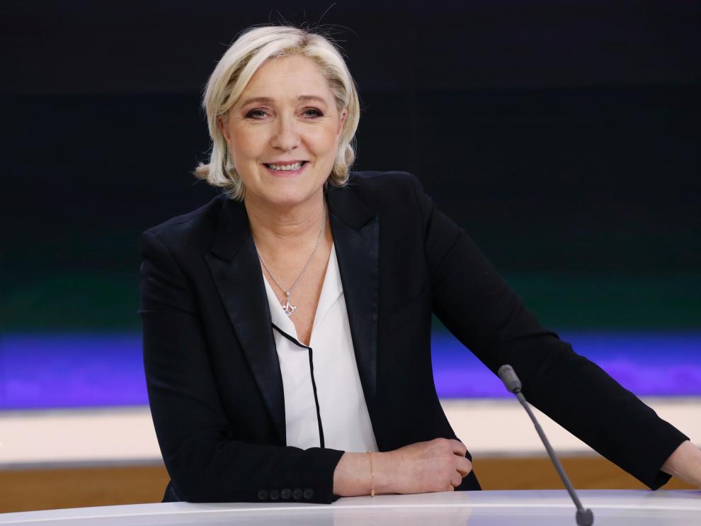 Marine Le Pen, antes de su comparecencia en 'France 2'.