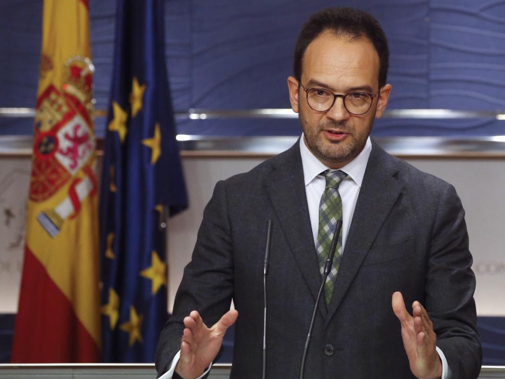 El portavoz del PSOE en el Congreso, Antonio Hernando.