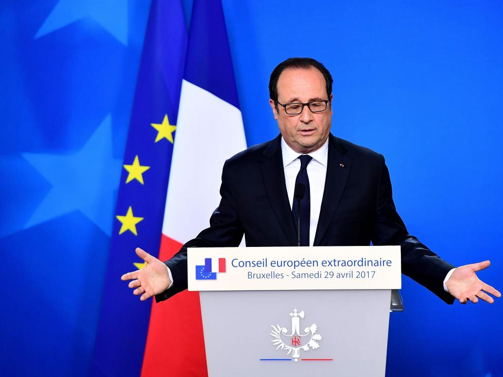 Hollande tras la reunión de la UE por el 'brexit'.