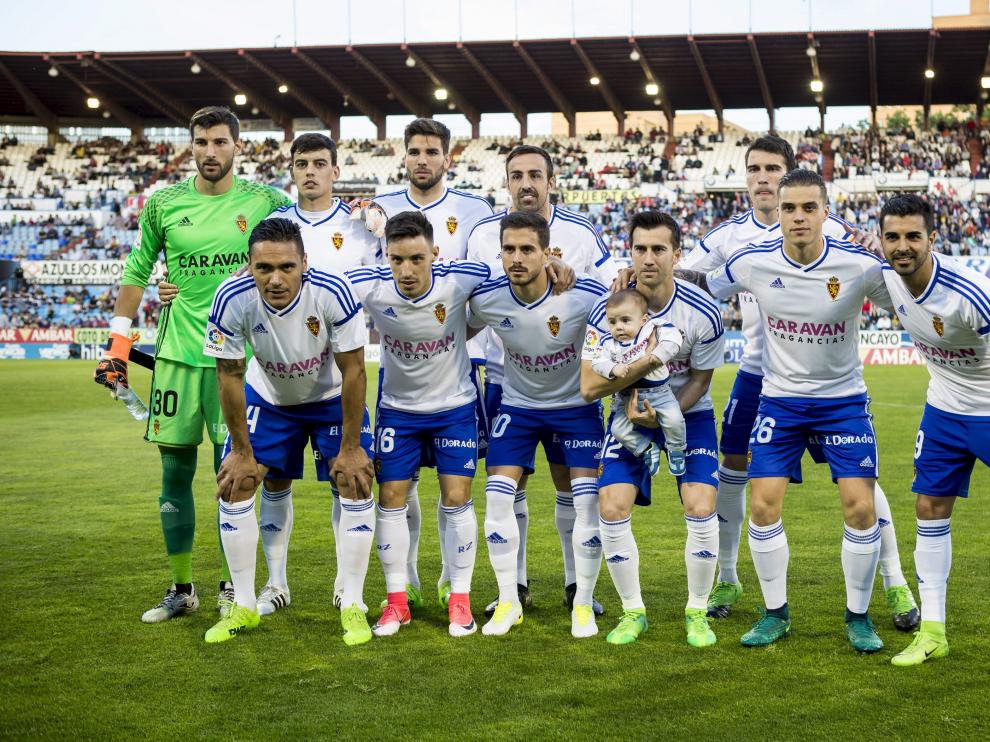 Alineación titular del Zaragoza en el partido ante el Mallorca.