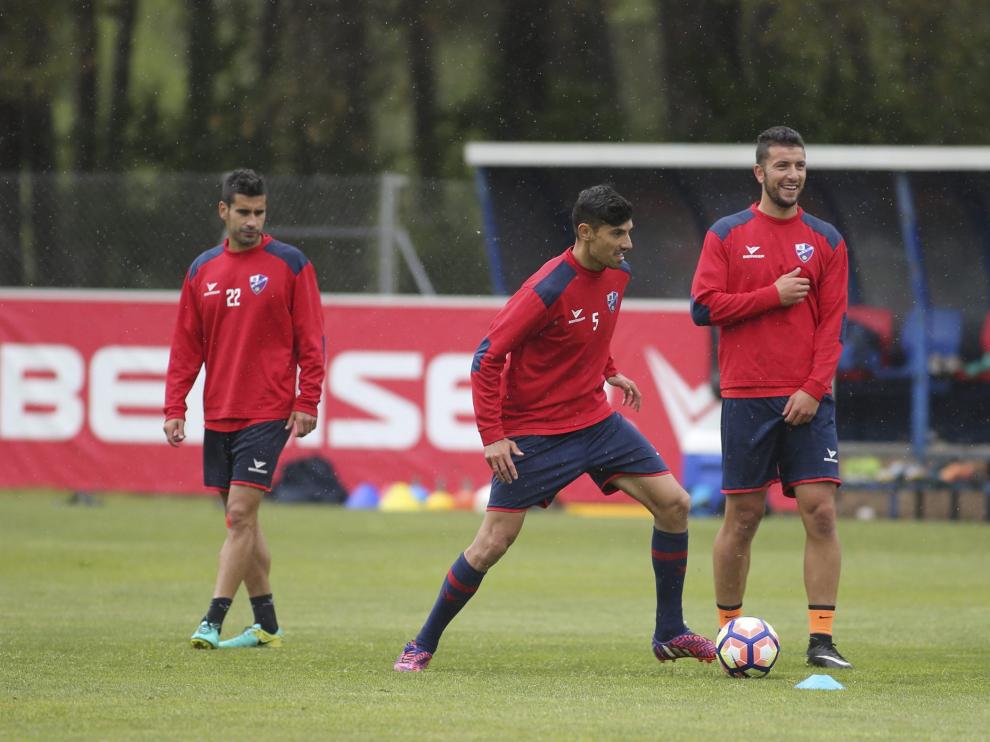Un entrenamiento de la SD Huesca.