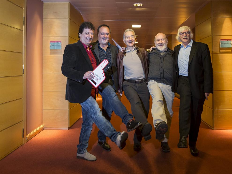 Les Luthiers en una foto de archivo cuando visitaron Zaragoza.