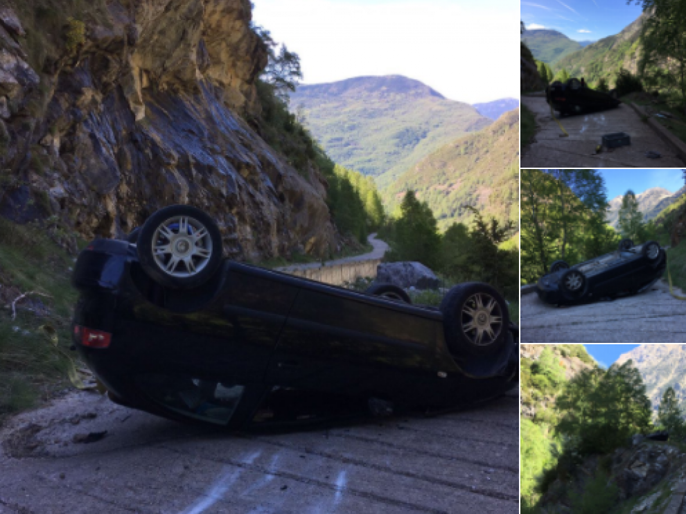 Aparatoso accidente en la Ribargorza