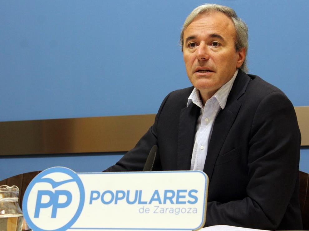 El portavoz del PP en el Ayuntamiento de Zaragoza, Jorge Azcón.