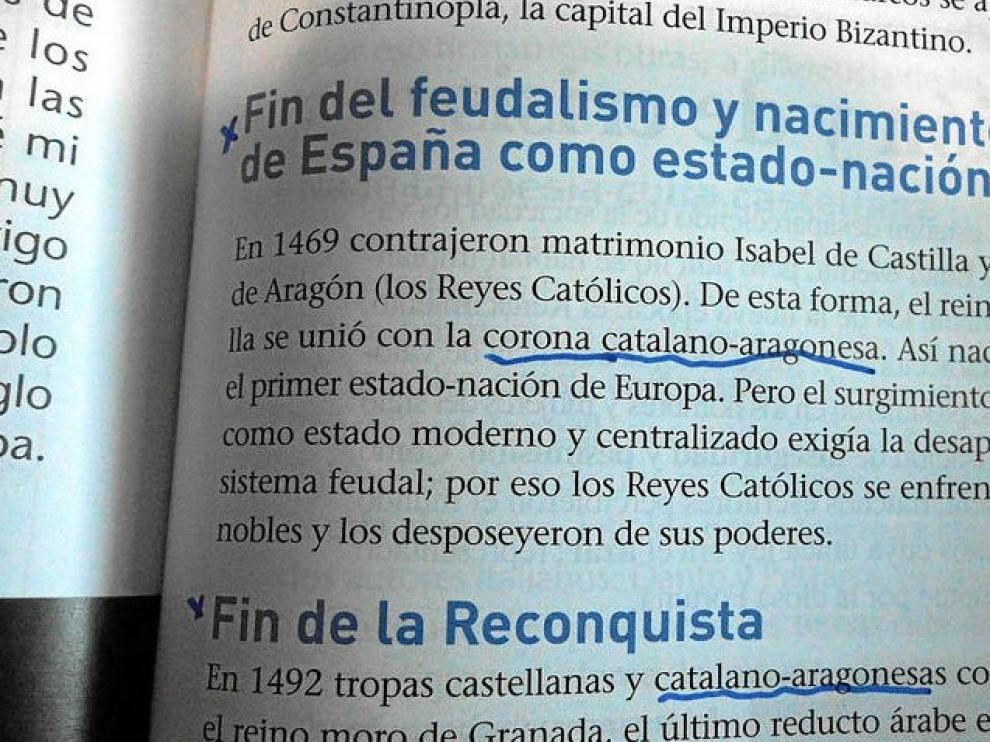 Imagen de archivo de un libro de texto de Cataluña