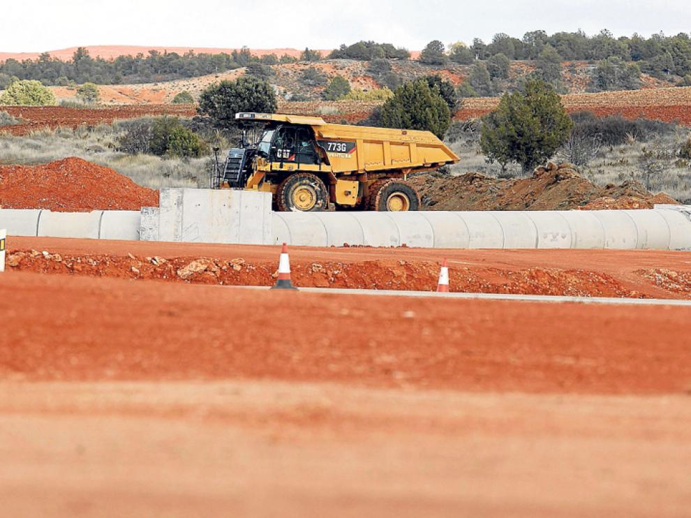 Las obras de la A-11 a la altura de La Mallona