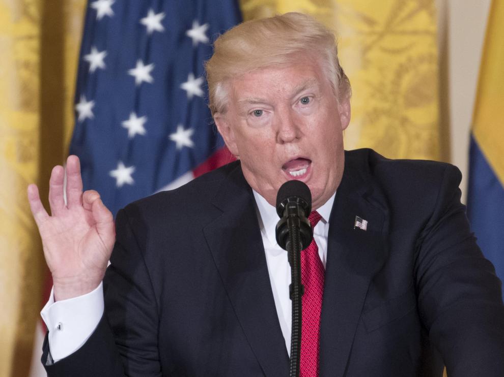 El presidente de Estados Unidos, Donald Trump, este jueves en la Casa Blanca.