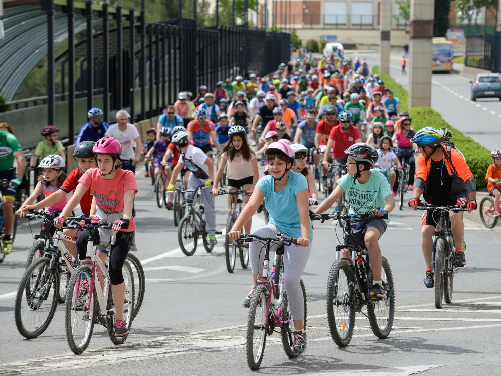 Imagen del día de la bicicleta en Teruel em 2017