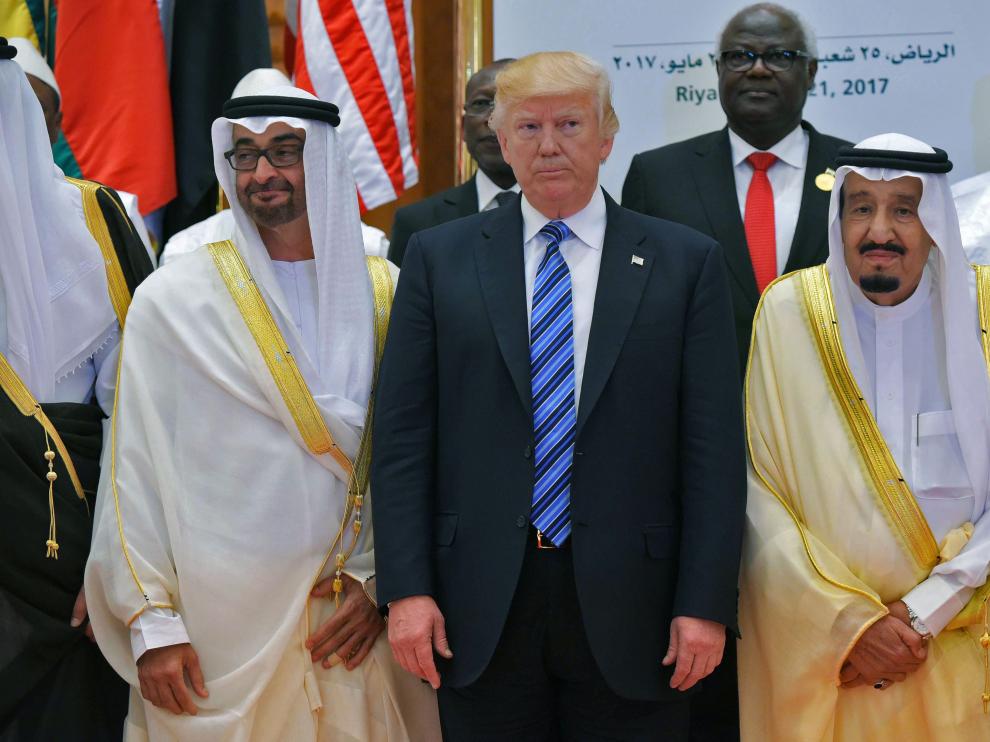 El presidente de EE.UU., Donald Trum, con el rey de Arabia Saudí, Salman bin Abdulaziz.