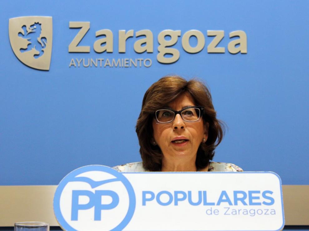 Reyes Campillo, concejal del Partido Popular en el Ayuntamiento de Zaragoza, este lunes.