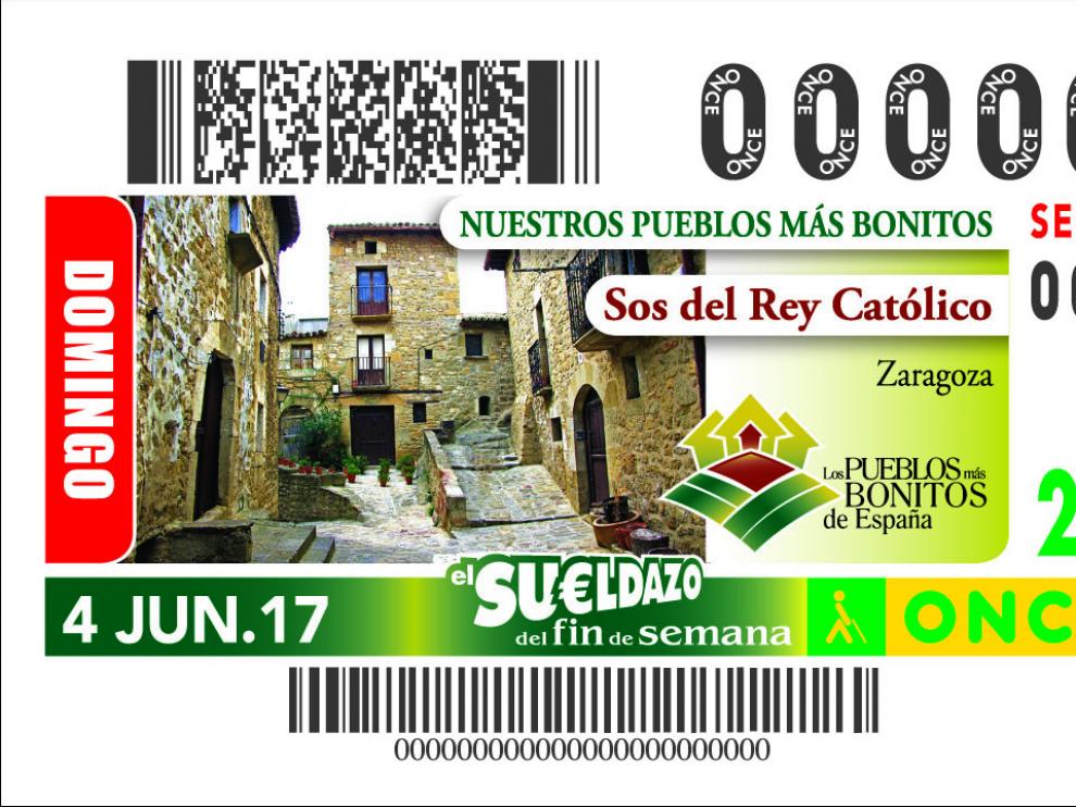 Imagen del cupón de Sos del Rey Católico para el próximo domingo 4 de junio.