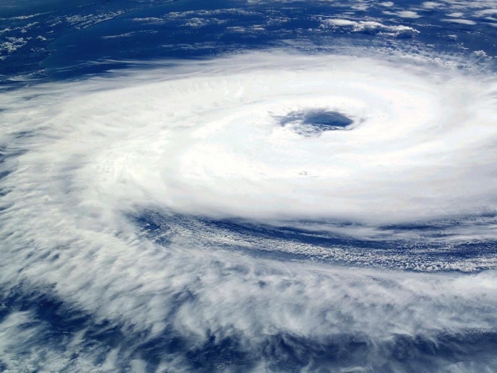 El huracán Irene, visto desde la atmósfera.