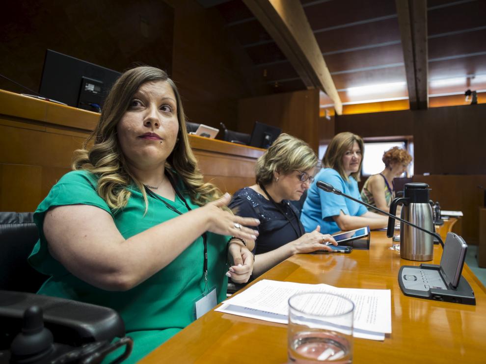 Imagen de la comisión contra la violencia machista de las Cortes de Aragón.