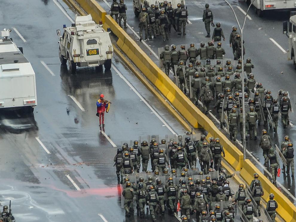 Protesta en Caracas.