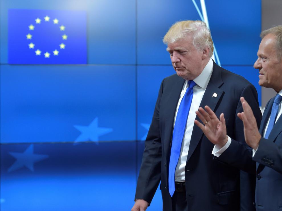 El presidente del Consejo europeo, Donald Tusk, se ha reunido con el presidente de Estados Unidos, Donald Trump.