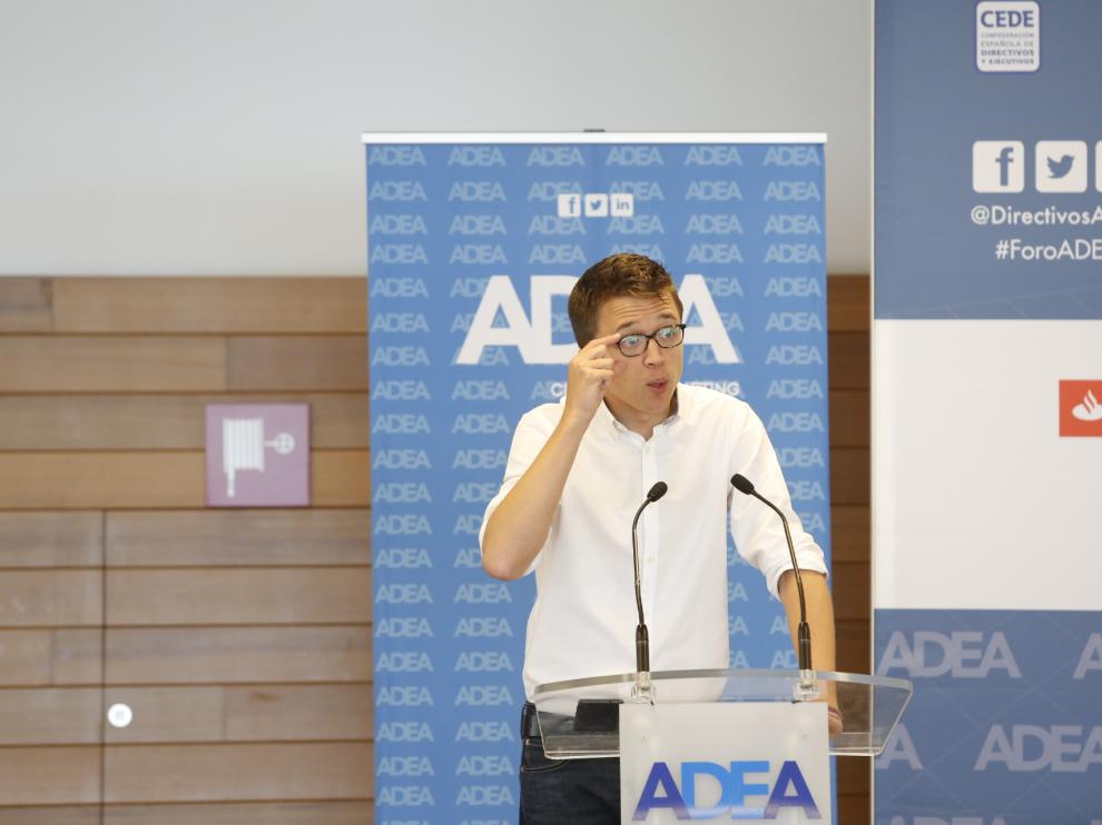 Íñigo Errejón, este viernes en Zaragoza