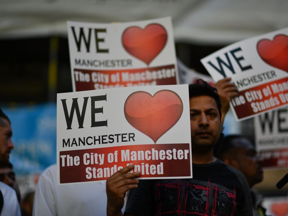 Protestas por el atentado de Mánchester