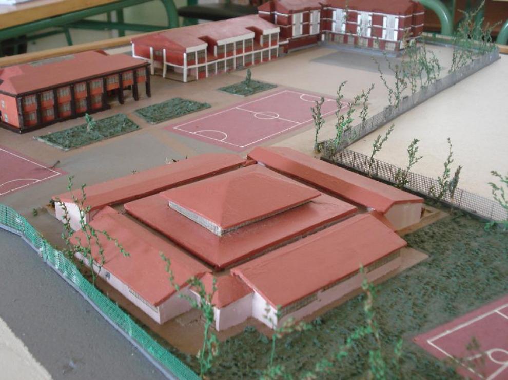 Maqueta del centro sanestebeño IES La Rambla realizada por los propios alumnos