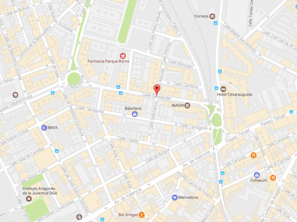 Zona en la que se ha producido el accidente.