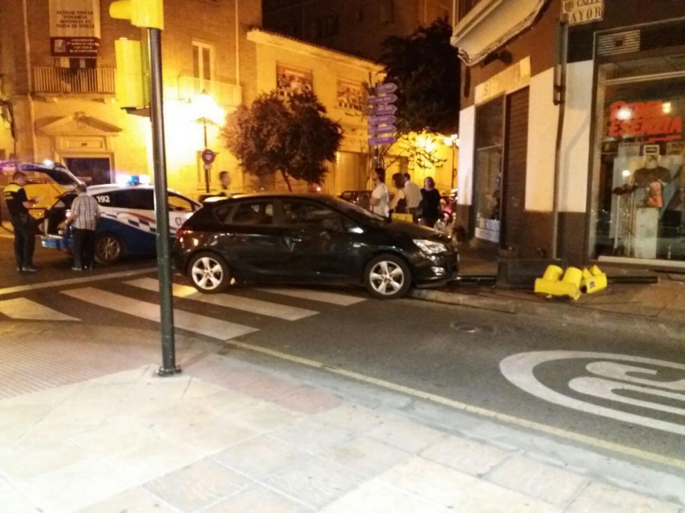Accidente ocurrido en la calle San Vicente de Paul, a la altura de la calle Mayor.