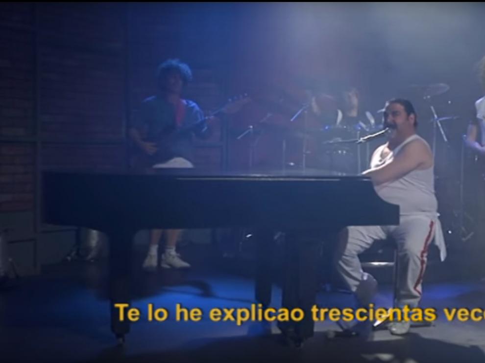 Imagen de una parodia musical de 'Oregón TV' sobre Queen y la tecnología.