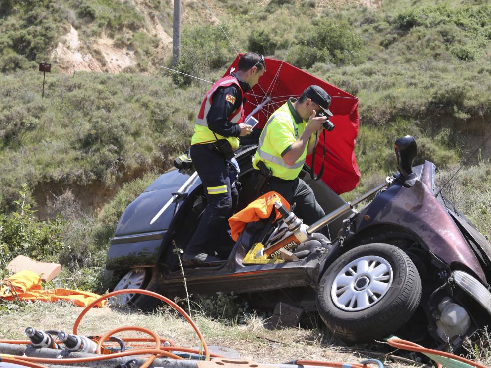 Uno de los accidentes a los que acudieron los bomberos.