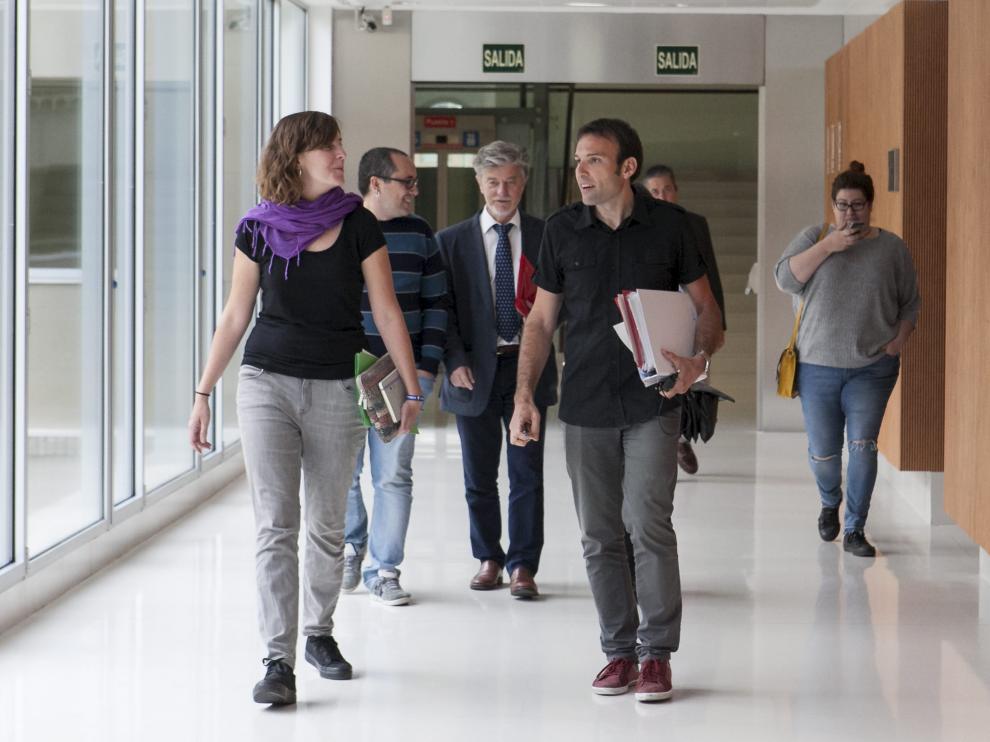 De izquierda a derecha, Artigas, Cubero, Santisteve y Muñoz, en la comisión de investigación, en una foto de archivo.