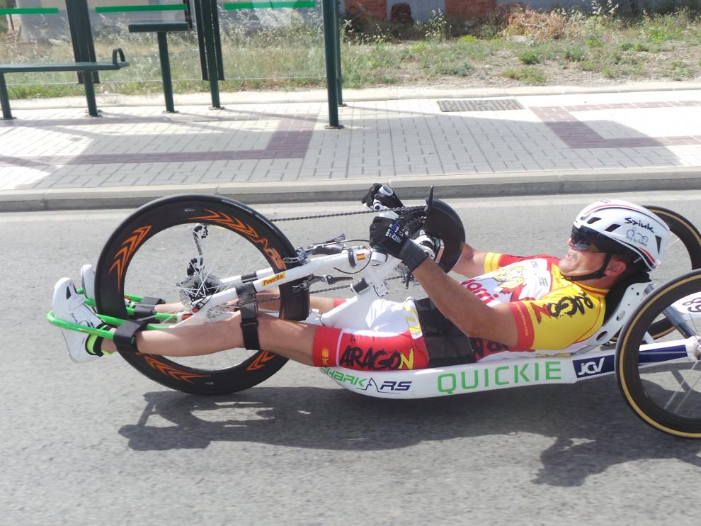 Ballesteros, antes de tomar la salida en el Campeonato de España.